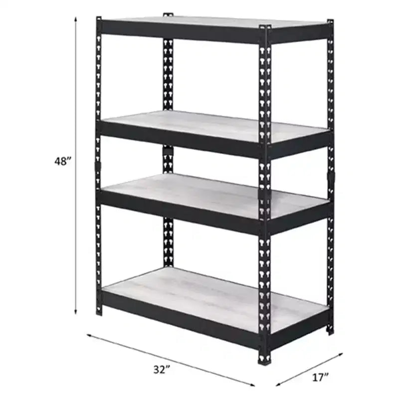 HomeStock 47 H. Black Wood Book Racks 5 with Tier Shelves