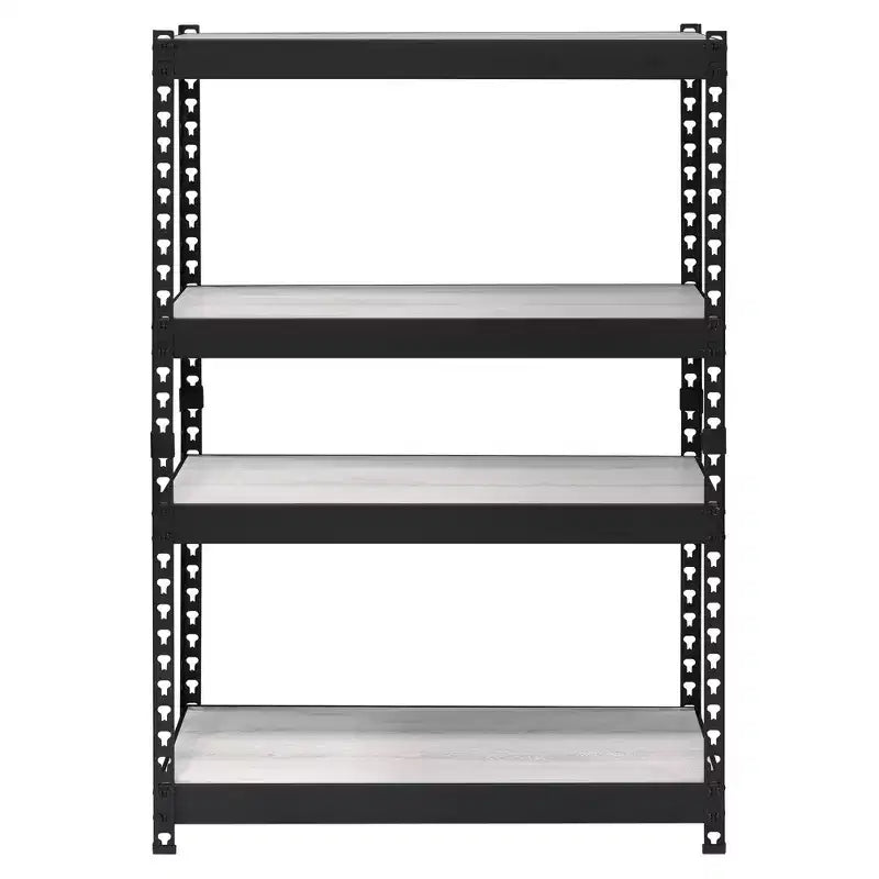 HomeStock 47 H. Black Wood Book Racks 5 with Tier Shelves