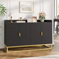 47.2 Modern Fluted Sideboard & Media Console - Adjustable Shelf Storage Cabinet for Kitchen, Living Room & Entryway