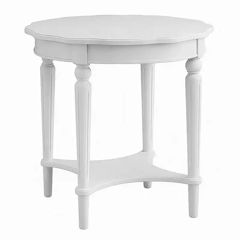 Royal Hampton End Table with Carved Details, Cherry Brown