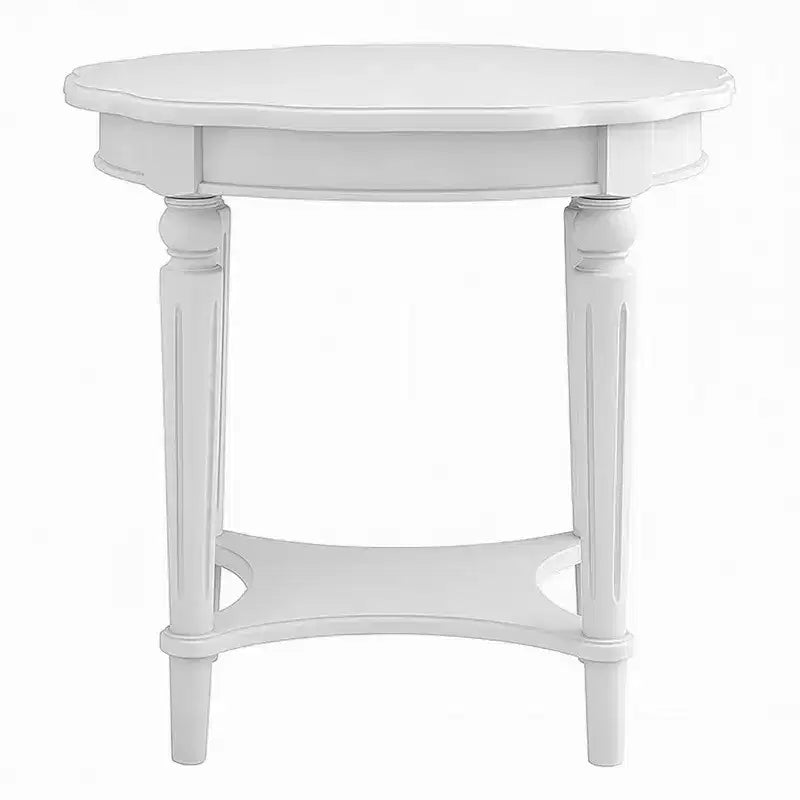 Royal Hampton End Table with Carved Details, Cherry Brown