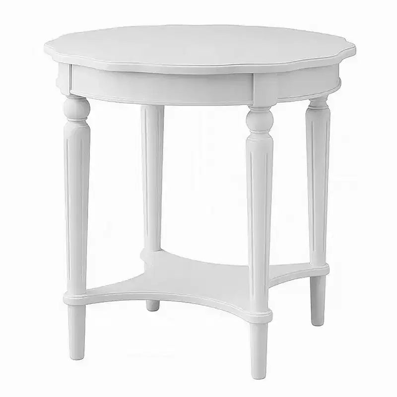 Royal Hampton End Table with Carved Details, Cherry Brown