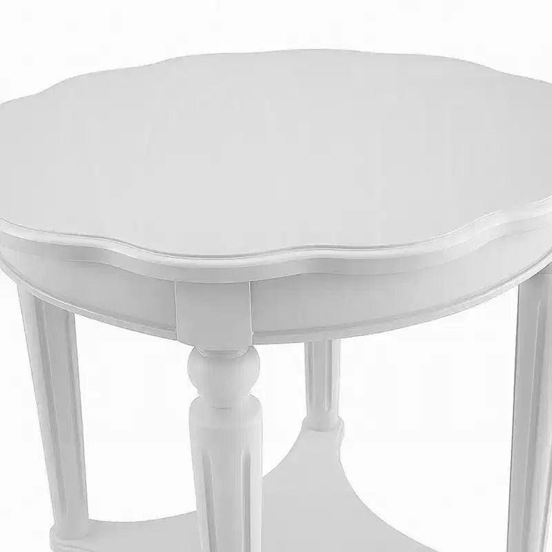 Royal Hampton End Table with Carved Details, Cherry Brown