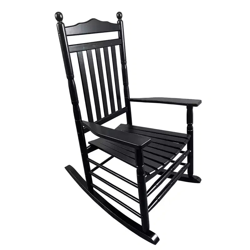 Balcony Porch Rocking Chair, Wood Porch Rocker Chair , All Weather- Resistant Patio Rocking Chair for Garden, Lawn, Balcony, Backyard
