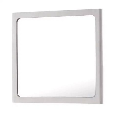 Royal Hampton Dresser Mirror, 40 Inch White Oak Rubberwood, Beveled Edge