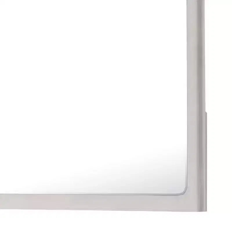 Royal Hampton Dresser Mirror, 40 Inch White Oak Rubberwood, Beveled Edge