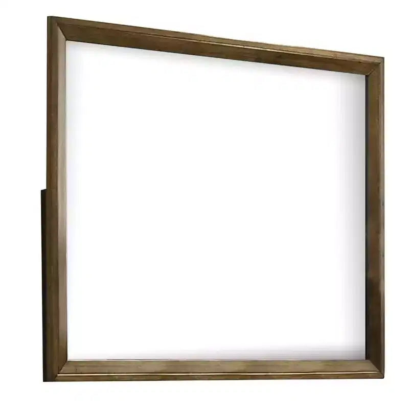 Royal Hampton Dresser Mirror, Walnut Brown Solid Wood, Rectangular 45 Inch Frame
