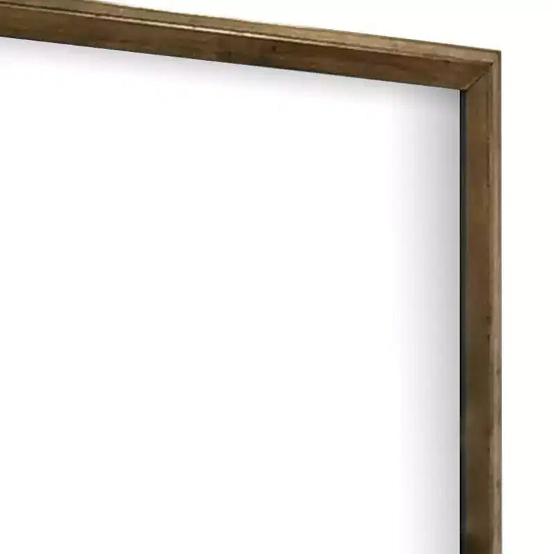 Royal Hampton Dresser Mirror, Walnut Brown Solid Wood, Rectangular 45 Inch Frame