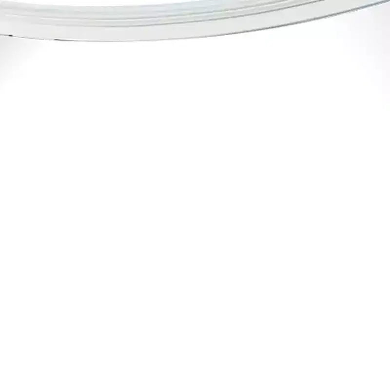 Royal Hampton Dresser Mirror, Curved Crown Molded Details, White Solid Wood