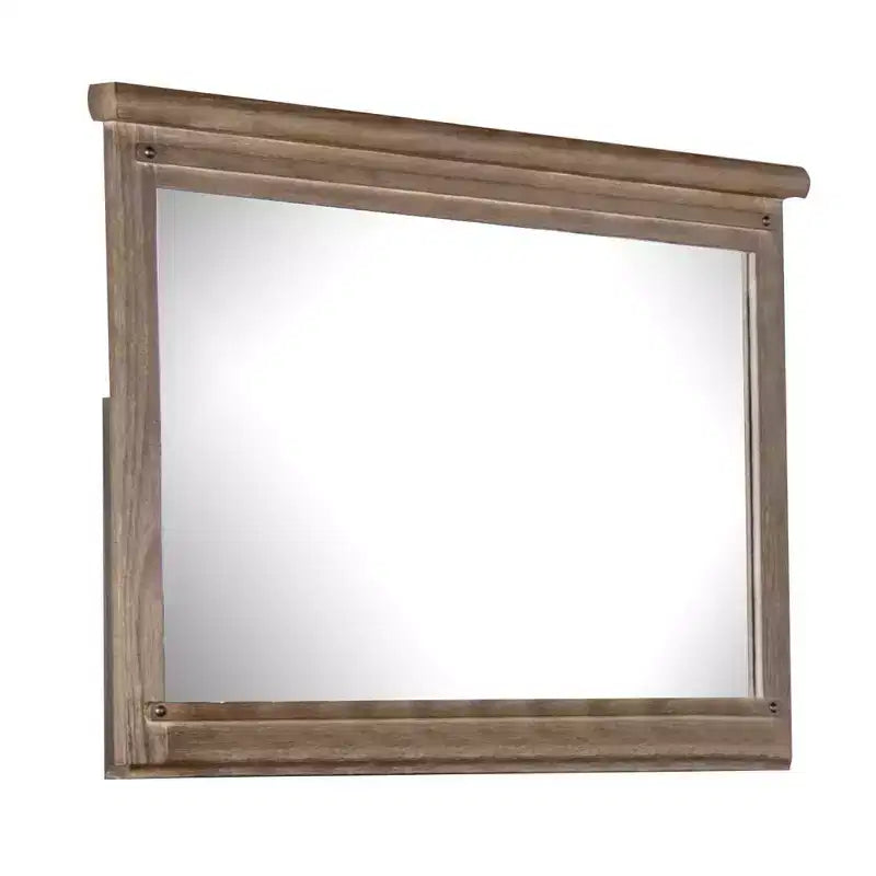 Royal Hampton Dresser Mirror, Brown Solid Wood, Rectangular 36x49 Frame