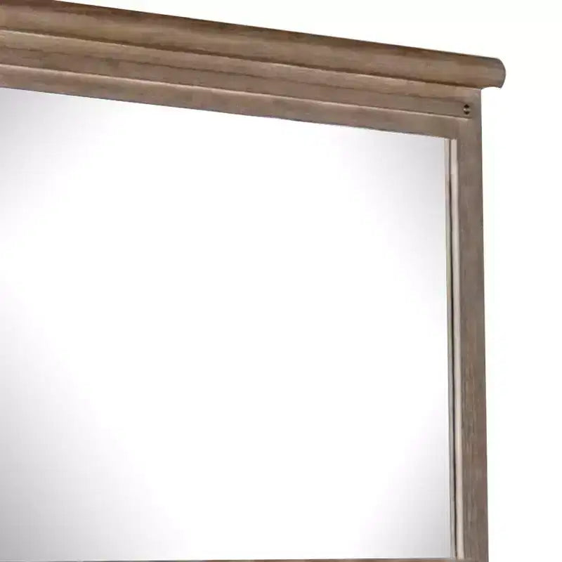 Royal Hampton Dresser Mirror, Brown Solid Wood, Rectangular 36x49 Frame