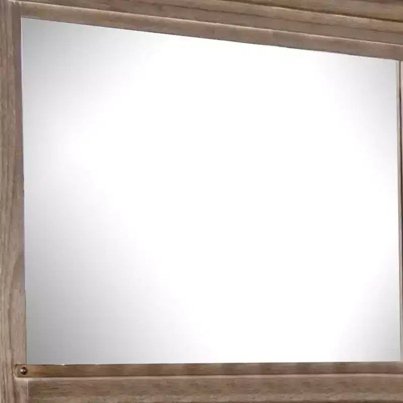 Royal Hampton Dresser Mirror, Brown Solid Wood, Rectangular 36x49 Frame