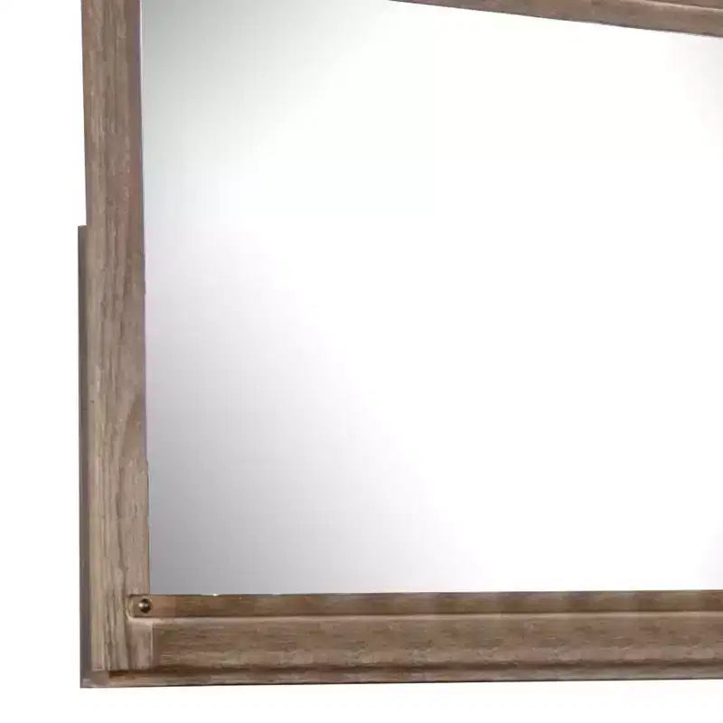Royal Hampton Dresser Mirror, Brown Solid Wood, Rectangular 36x49 Frame