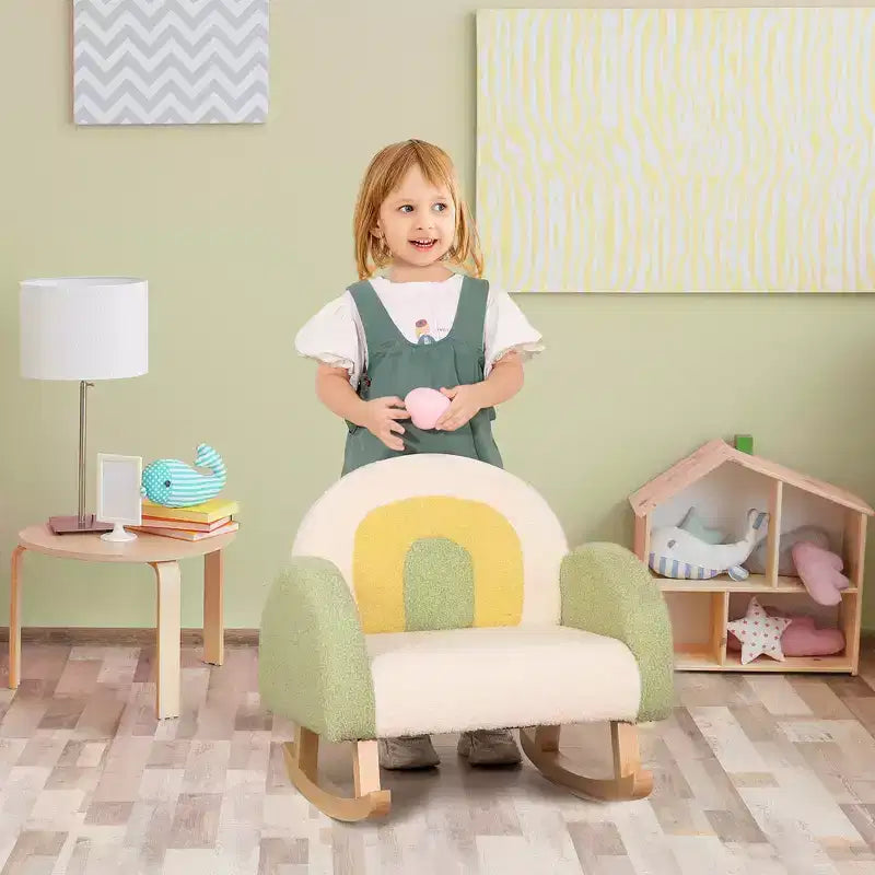 Kids Sofa, Rocking Toddler Sofa Chair, Gift for 18-36 Months