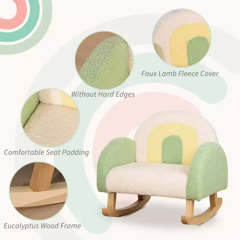 Kids Sofa, Rocking Toddler Sofa Chair, Gift for 18-36 Months