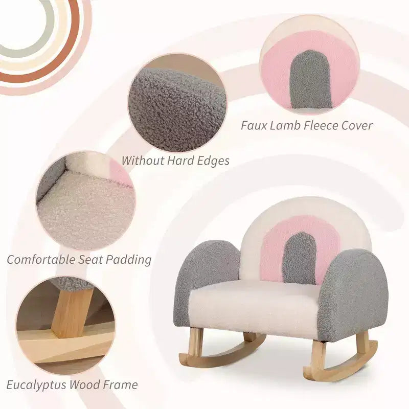 Kids Sofa, Rocking Toddler Sofa Chair, Gift for 18-36 Months