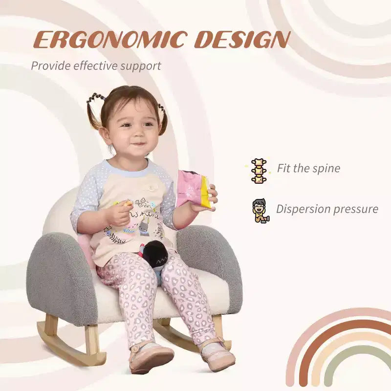 Kids Sofa, Rocking Toddler Sofa Chair, Gift for 18-36 Months