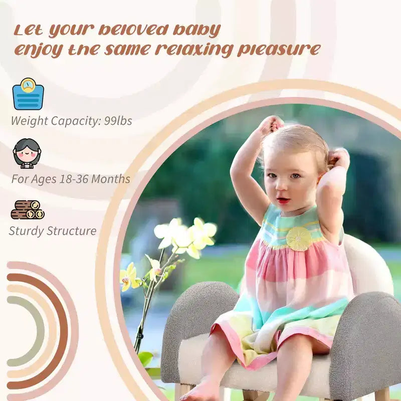 Kids Sofa, Rocking Toddler Sofa Chair, Gift for 18-36 Months