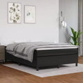 Bed Frame Black Faux leather, plywood, engineered wood Double