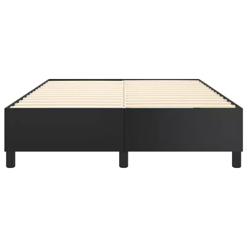 Bed Frame Black Faux leather, plywood, engineered wood Double