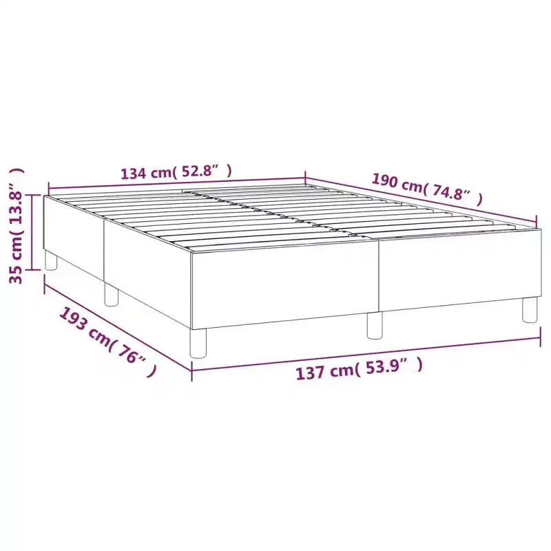Bed Frame Black Faux leather, plywood, engineered wood Double
