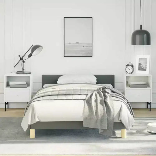 Bed Frame With Headboard Dark Gray