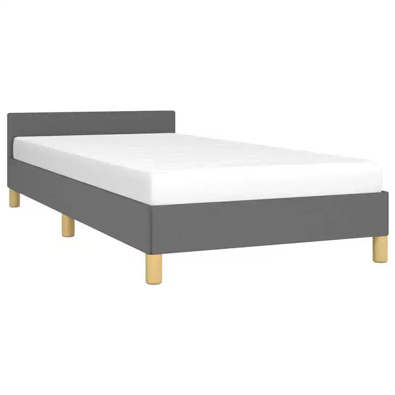 Bed Frame With Headboard Dark Gray