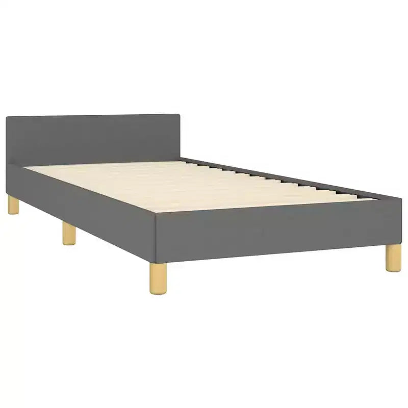 Bed Frame With Headboard Dark Gray