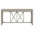 60 Farmhouse Entryway Console Table with 4 Drawers and Bottom Shelf, Sofa Table with X-Frame Design for Hallway or Dining Room - Panipeachy