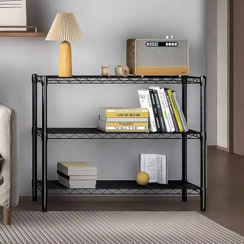 3 - Shelf Adjustable Metal Shelf Wire Shelving Unit Storage Rack Display Shelf Office Kitchen Bedroom Bathroom Laundry