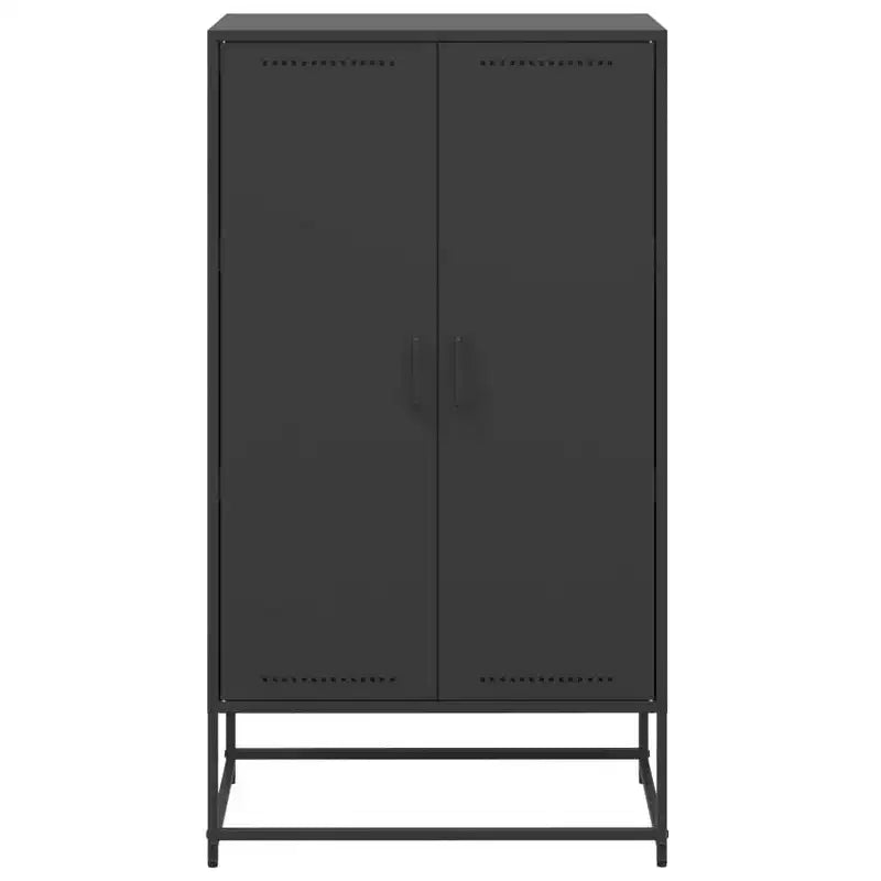 vidaXL Highboard Black Steel Standard Highboard Rectangular