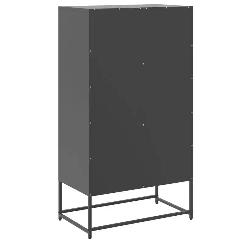 vidaXL Highboard Black Steel Standard Highboard Rectangular