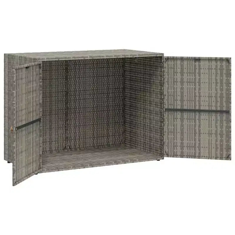 vidaXL Storage Unit Outdoor Storage Cabinet Patio Storage Box Poly Rattan