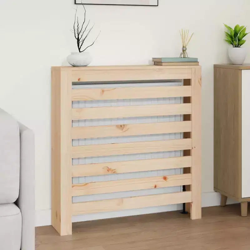 vidaXL Radiator Cover 31.3x7.5x33.1 Solid Wood Pine