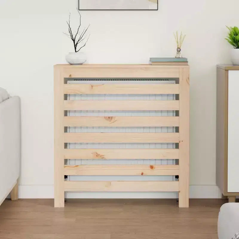 vidaXL Radiator Cover 31.3x7.5x33.1 Solid Wood Pine
