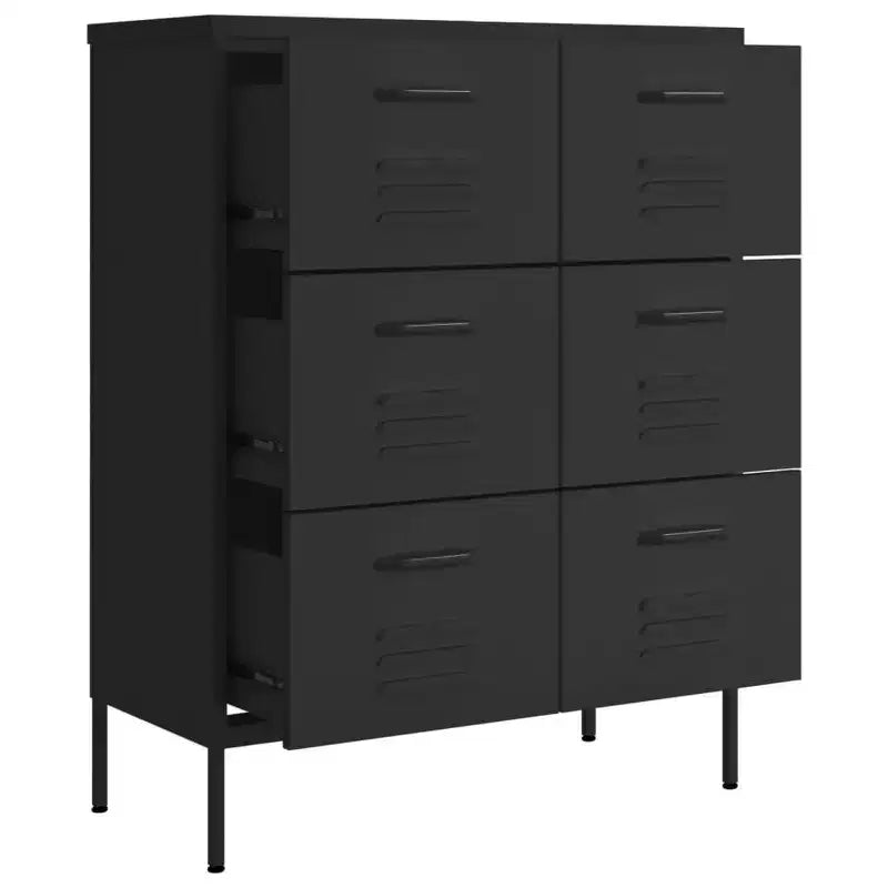 vidaXL Drawer Cabinet Freestanding Storage File Cabinet for Home Office Steel