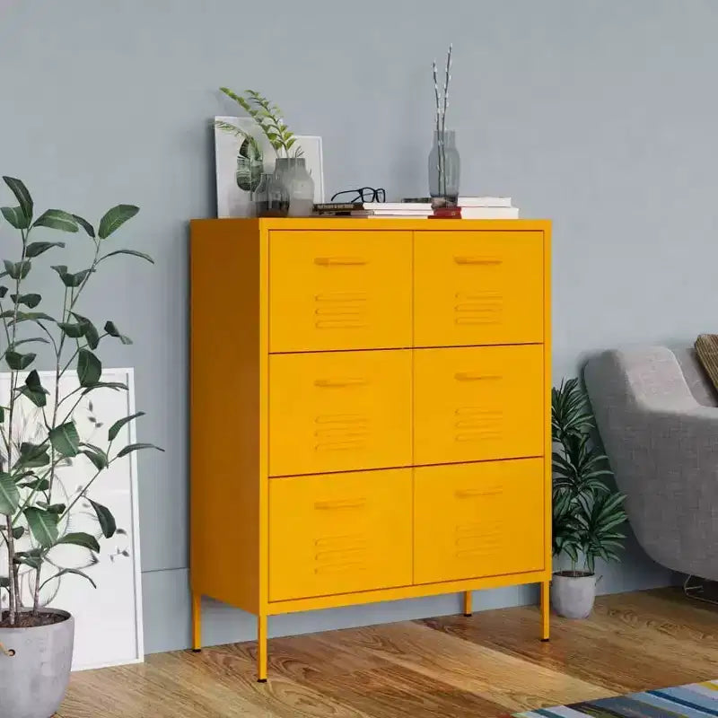 vidaXL Drawer Cabinet Freestanding Storage File Cabinet for Home Office Steel