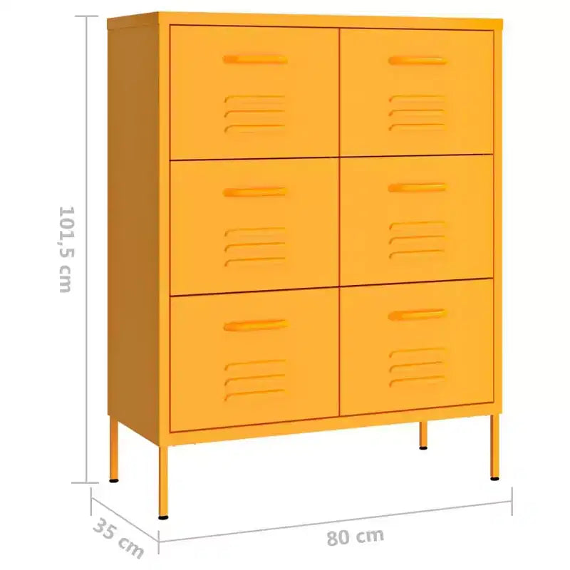 vidaXL Drawer Cabinet Freestanding Storage File Cabinet for Home Office Steel