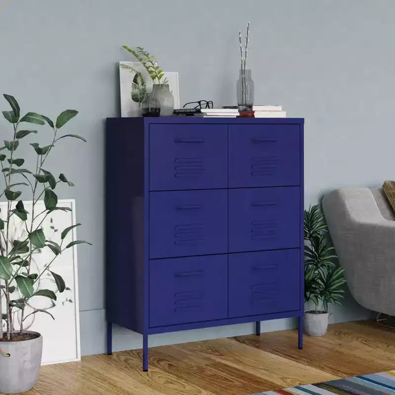 vidaXL Drawer Cabinet Freestanding Storage File Cabinet for Home Office Steel
