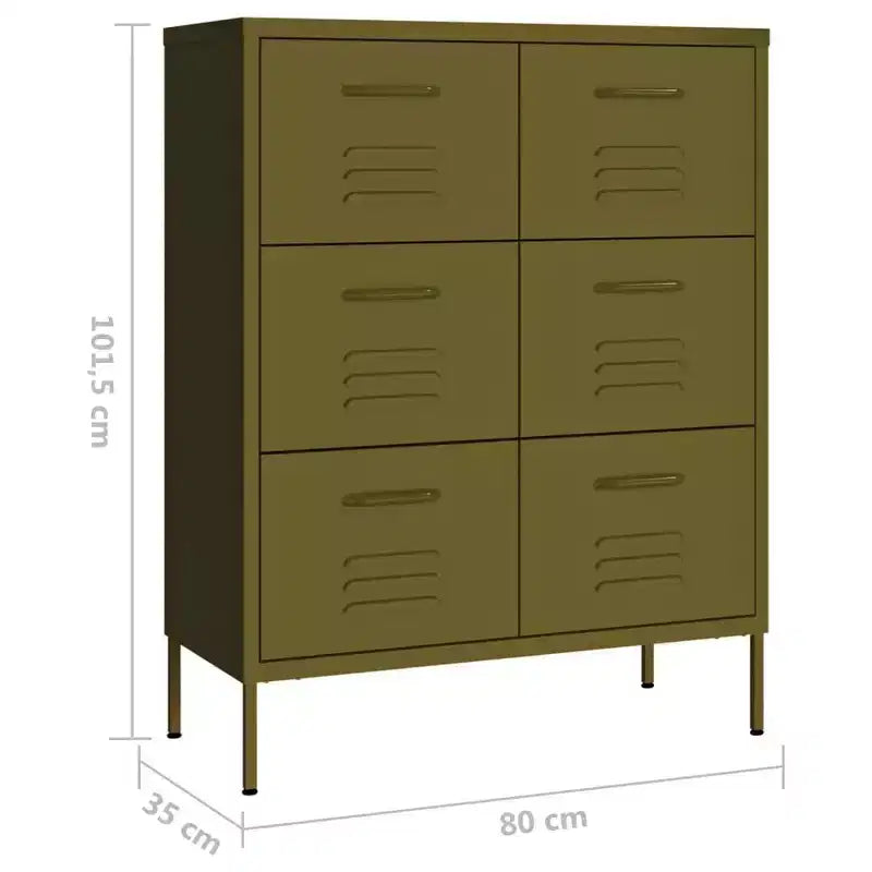 vidaXL Drawer Cabinet Freestanding Storage File Cabinet for Home Office Steel
