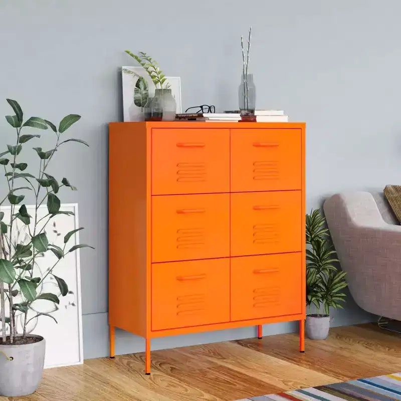 vidaXL Drawer Cabinet Freestanding Storage File Cabinet for Home Office Steel