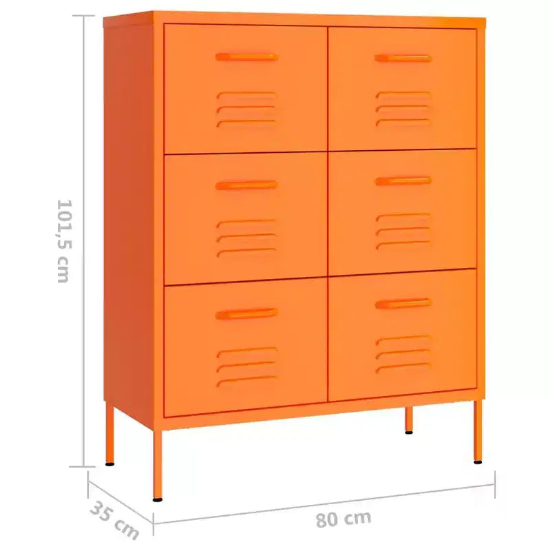 vidaXL Drawer Cabinet Freestanding Storage File Cabinet for Home Office Steel