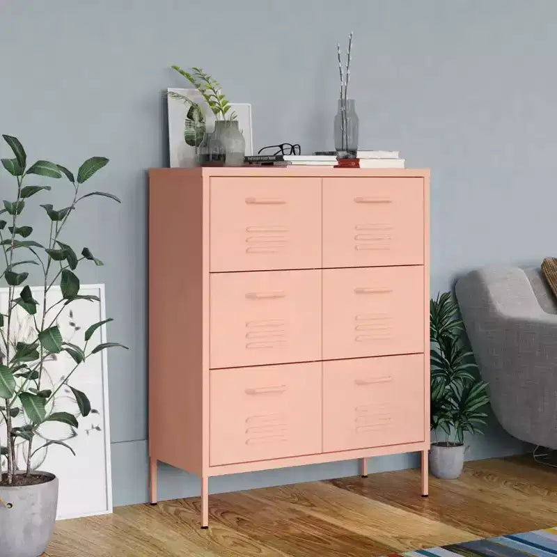 vidaXL Drawer Cabinet Freestanding Storage File Cabinet for Home Office Steel