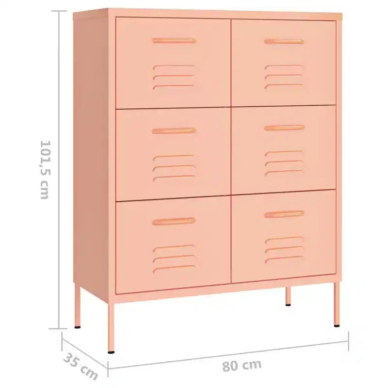 vidaXL Drawer Cabinet Freestanding Storage File Cabinet for Home Office Steel