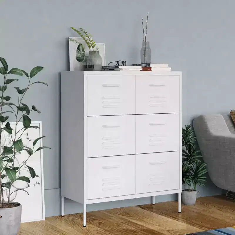 vidaXL Drawer Cabinet Freestanding Storage File Cabinet for Home Office Steel