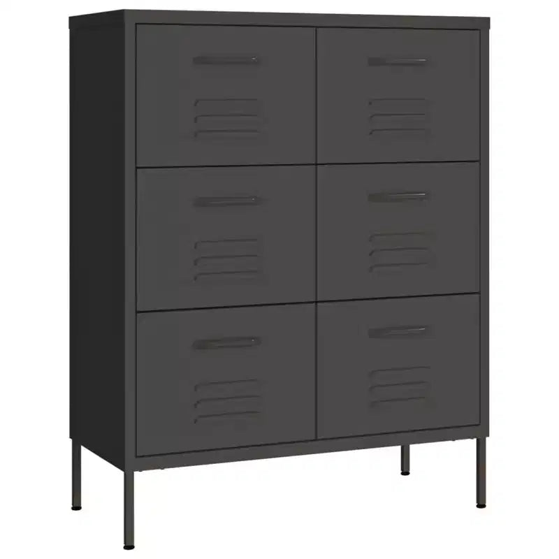 vidaXL Drawer Cabinet Freestanding Storage File Cabinet for Home Office Steel