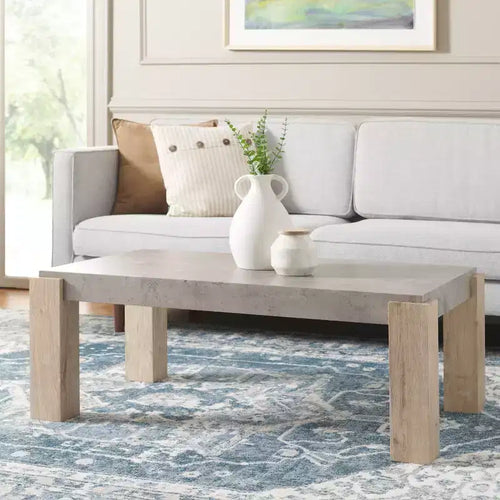 Coromio Coffee Table - COF7014A - Light Grey/Natural - Safavieh