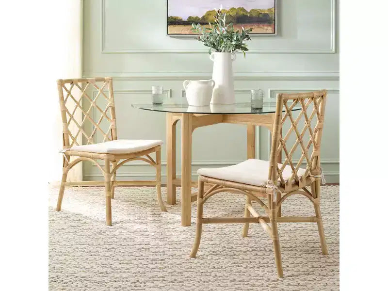 Haru Rattan Dining Chair - SEA8039 - Natural/Cream - Safavieh