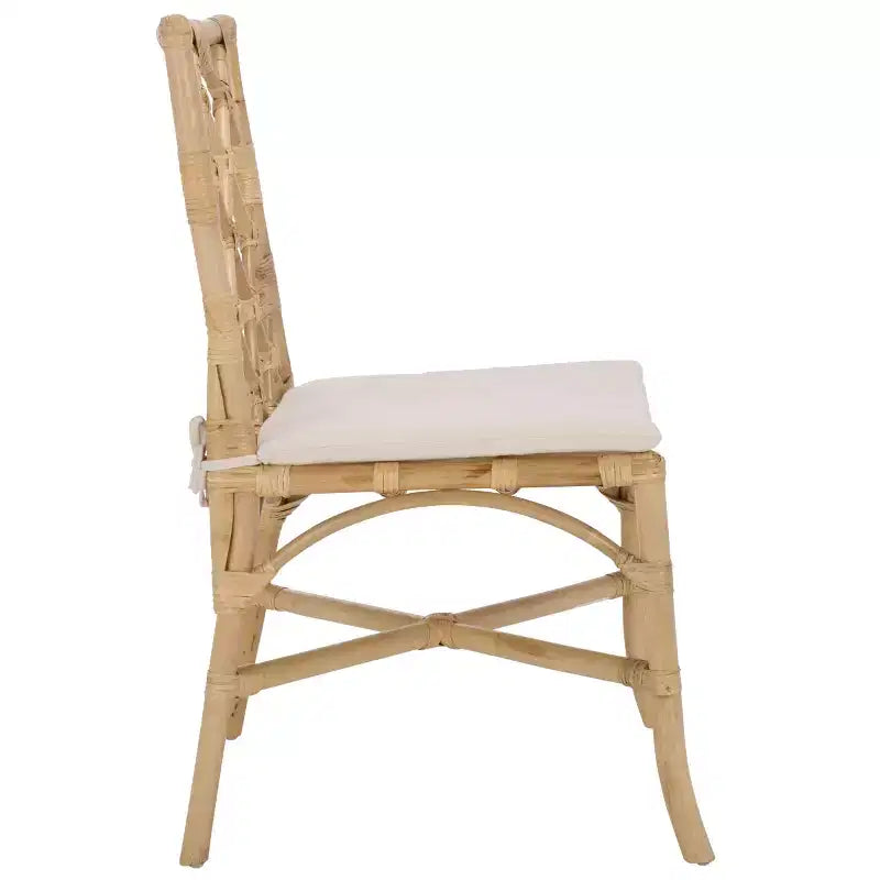 Haru Rattan Dining Chair - SEA8039 - Natural/Cream - Safavieh