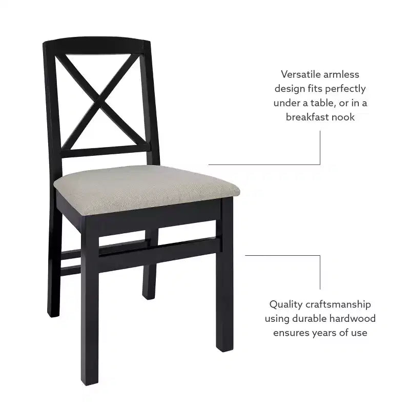 Set of 2 Triena X-Back Dining Chairs - Linon